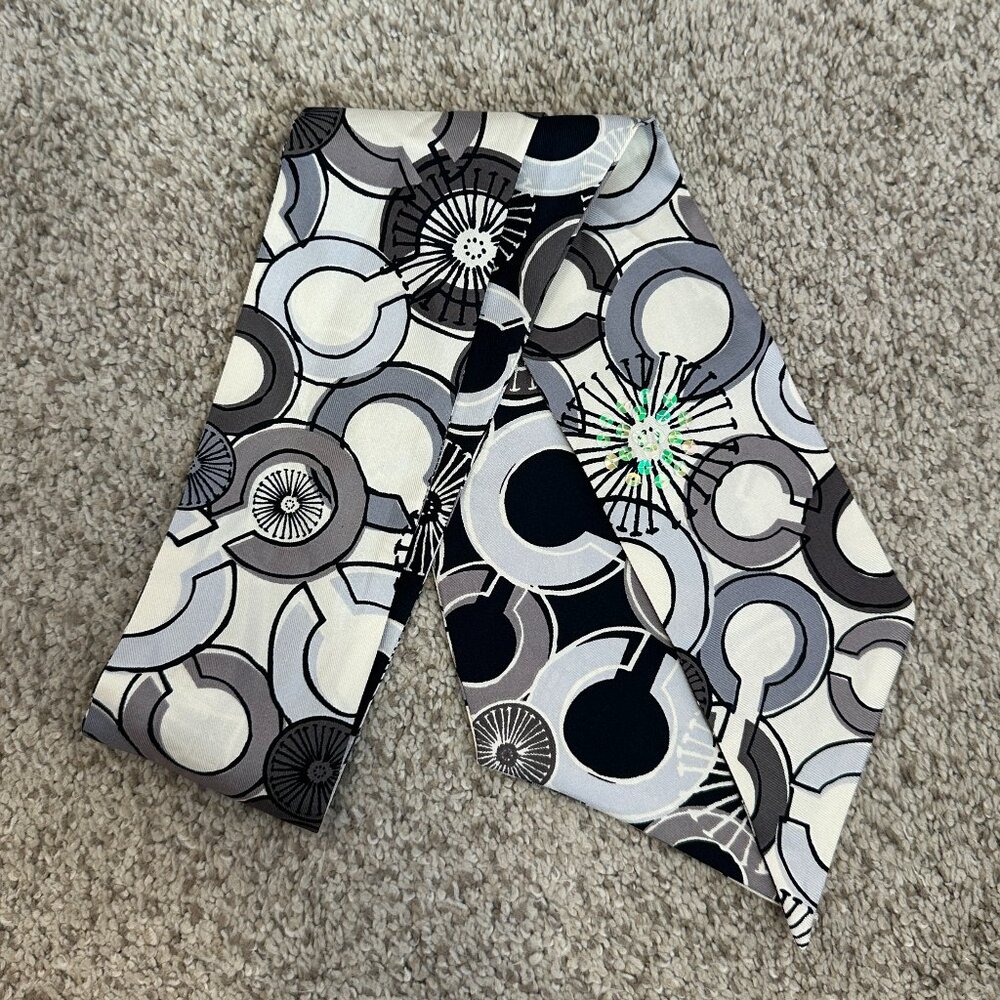 Coach 100% Silk Purse Scarf